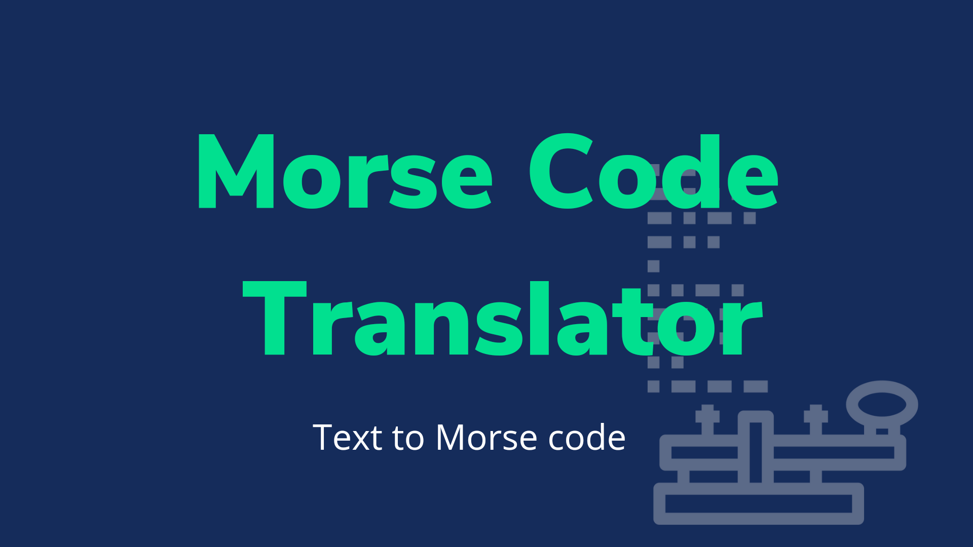 morse code translator